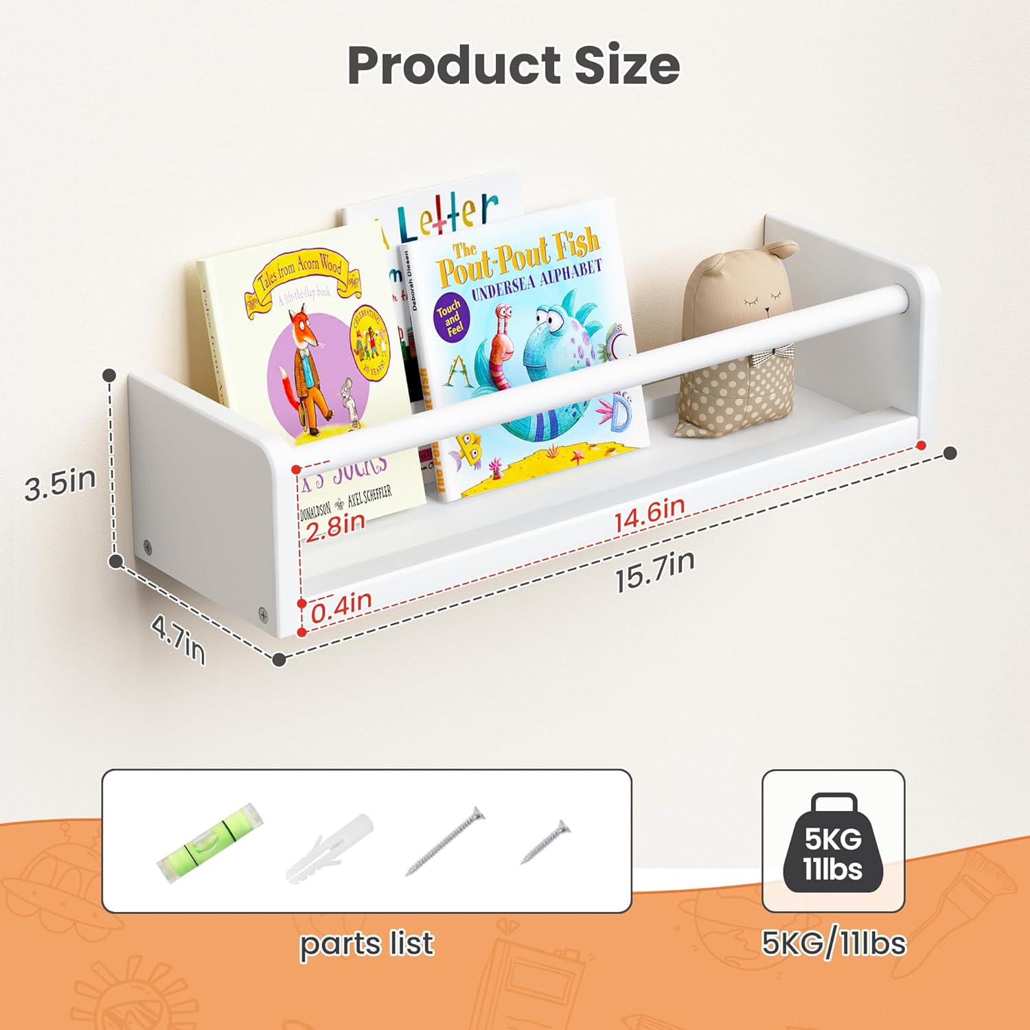 Floating Bookshelves for Wall, - огляд і ціна Baby Nursery Images Free