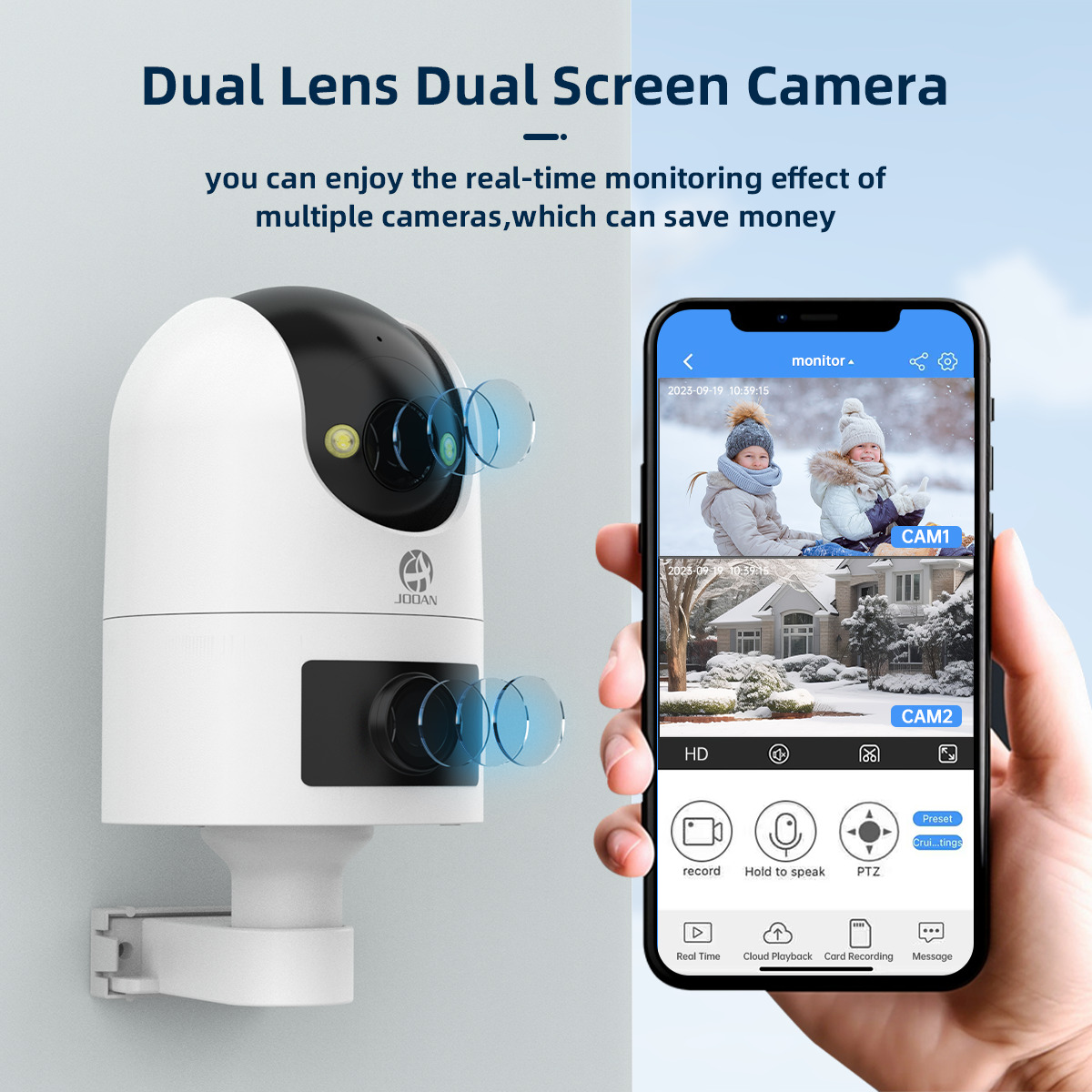 4K PTZ IP Camera Outdoor Water - огляд і ціна Baby Monitor Split Screen