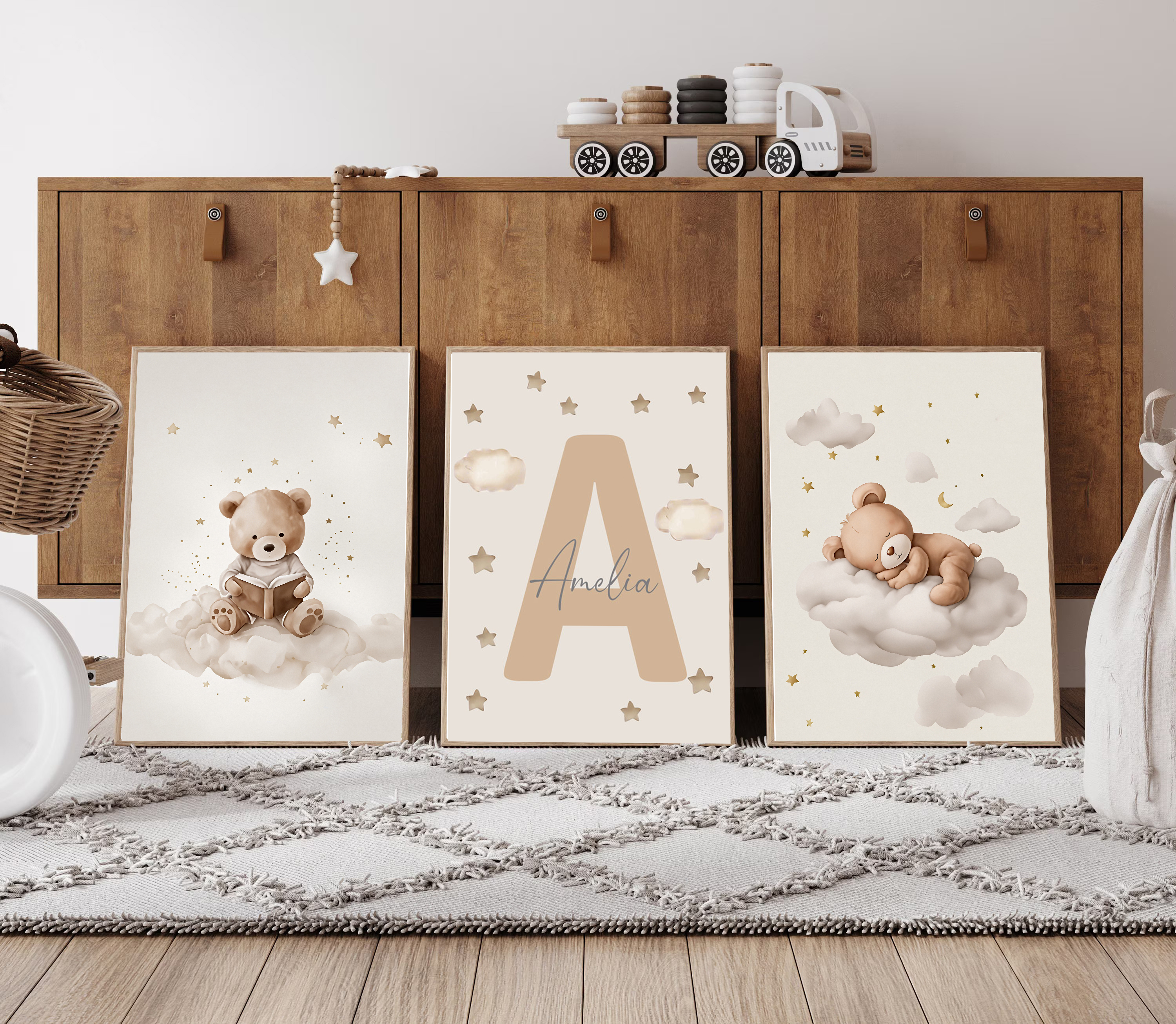 3pcs/set Bohemian Teddy Bear A - огляд і ціна Baby Nursery Things